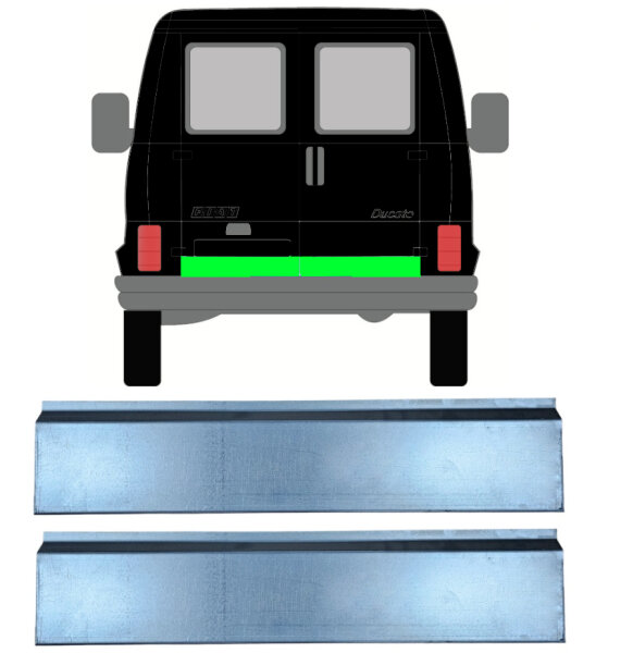 Hinten Tür Blech Panel Satz für Fiat Ducato 1981 - 1994 rechts & links