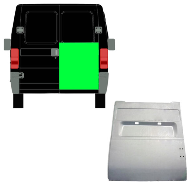 Hinten Tür Blech Panel Hoch für Fiat Ducato 1994 - 2006 rechts