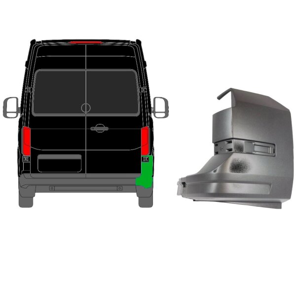 Hinten Stossstange für Volkswagen Crafter Ab 2017 rechts