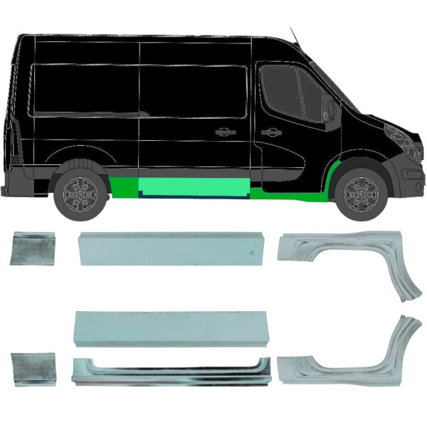 Vorne Blech Satz für Opel Movano Kurz Ab 2010 rechts & links