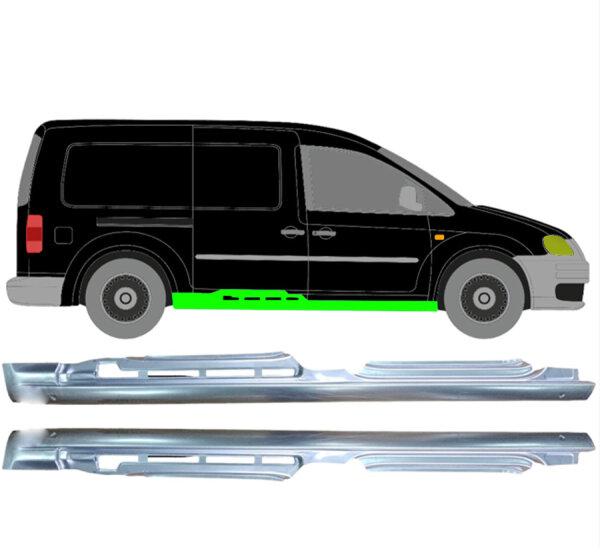 Schweller Blech Satz für Volkswagen Caddy 3 & 5 Türer 04 - 15 rechts & links