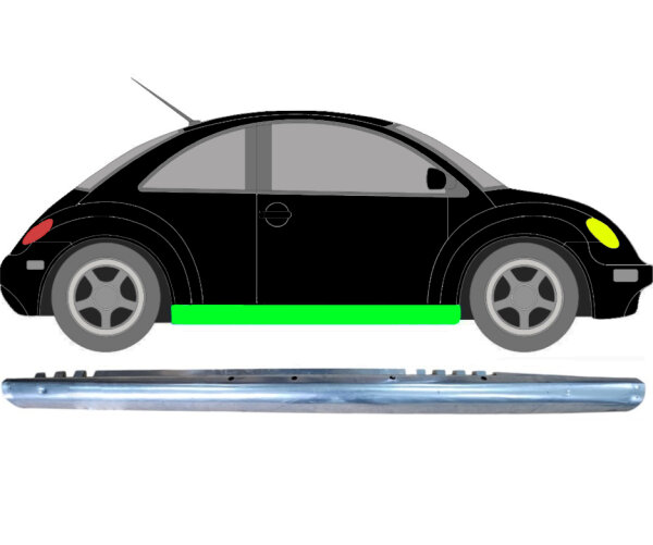 Voll Schweller Blech für Volkswagen Beetle Kein Cabrio 1998 - 2005 rechts