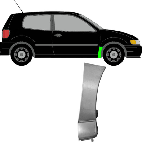 Vorne Kotflügel Blech für Volkswagen Polo 6n 1994 - 1999 rechts