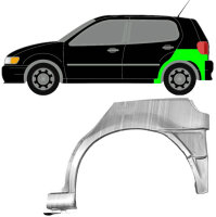 Hinten Kotflügel Blech Mit Unten Hinten Teil...