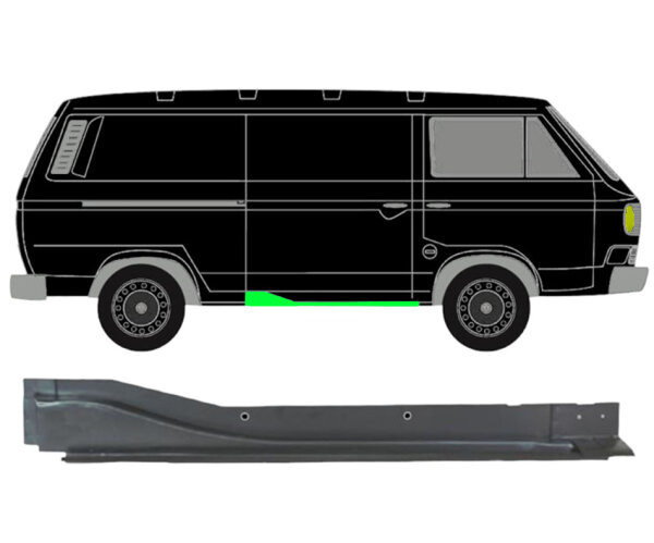 Schiebetürführung für Volkswagen Transporter T3 1979 - 1992 rechts