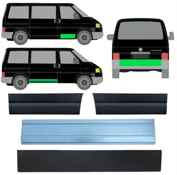 Tür Blech vorne & hinten Satz für Volkswagen Transporter T4 1990 - 2003 rechts